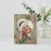 Old Lady Smile Shamrock Fence Bonnet Briefkaart (Staand voorkant)