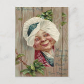 Old Lady Smile Shamrock Fence Bonnet Briefkaart (Voorkant)