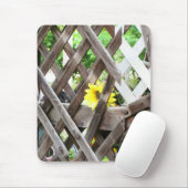 Old Lattice en bloem van Djoneill Muismat (Met muis)