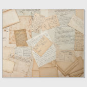 Old letters, handwritings, vintards postcards, e cadeaupapier (Vlak)