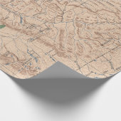 Old Lewis and Clark National Forest Map (1900) Cadeaupapier (Hoek)