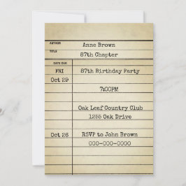 Old Library Kaart 87th Birthday Party