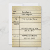 Old Library Kaart 95th Birthday Party (Voorkant)