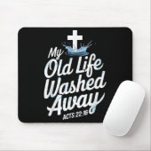 Old Life Washed Water Baptism Bible Verse Christia Muismat (Met muis)