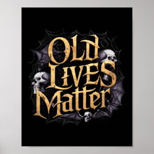 Old Lives Retro Horror Clic Rock Style Art Design Poster