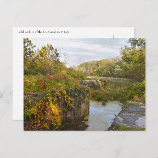 Old Lock 19 of the Erie Canal, New York Briefkaart (Voorkant / Achterkant)