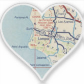 Old Lompoc California Map Sticker (Voorkant)