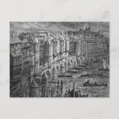 Old London Bridge 1694 Briefkaart (Voorkant)