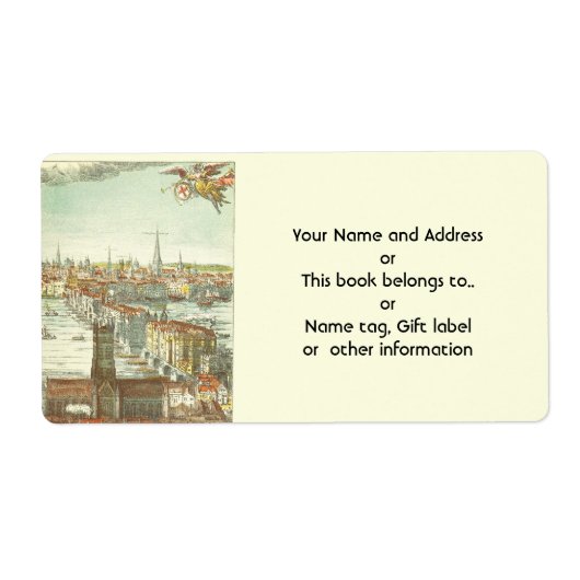 Old London Bridge, Engeland Etiket (Voorkant)