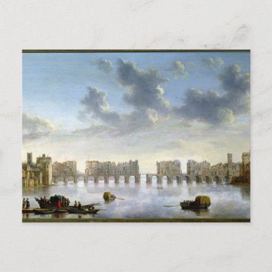 Old London Bridge (olie), c.1630 Briefkaart (Voorkant)