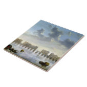 Old London Bridge (olie), c.1630 Tegeltje (Zijkant)