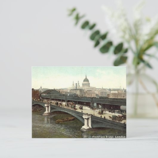 Old London Briefkaart - Blackfriars Bridge (Staand voorkant)