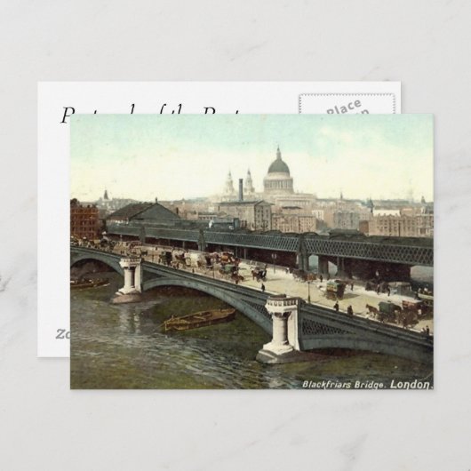 Old London Briefkaart - Blackfriars Bridge (Voorkant / Achterkant)