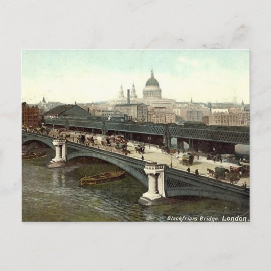 Old London Briefkaart - Blackfriars Bridge (Voorkant)