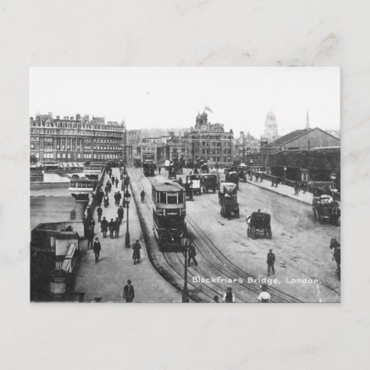 Old London Briefkaart - Blackfriars Bridge (Voorkant)