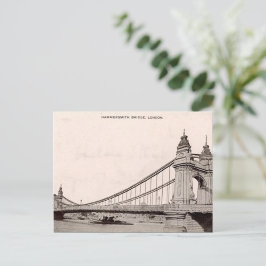 Old London Briefkaart - Hammersmith Bridge (Staand voorkant)