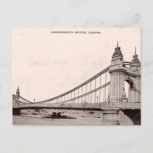 Old London Briefkaart - Hammersmith Bridge (Voorkant)