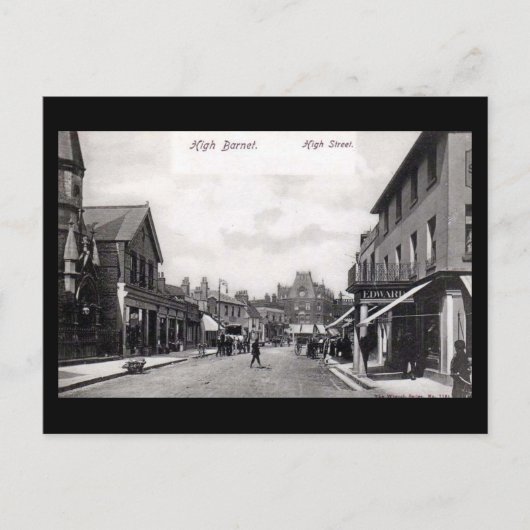 Old London Briefkaart - High St, High Barnet (Voorkant)