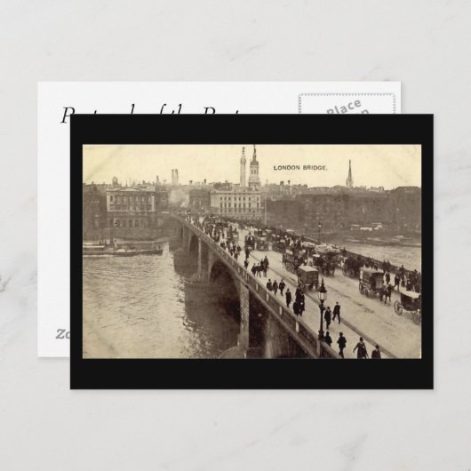 Old London Briefkaart - London Bridge (Voorkant / Achterkant)