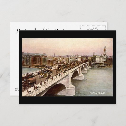 Old London Briefkaart - London Bridge (Voorkant / Achterkant)