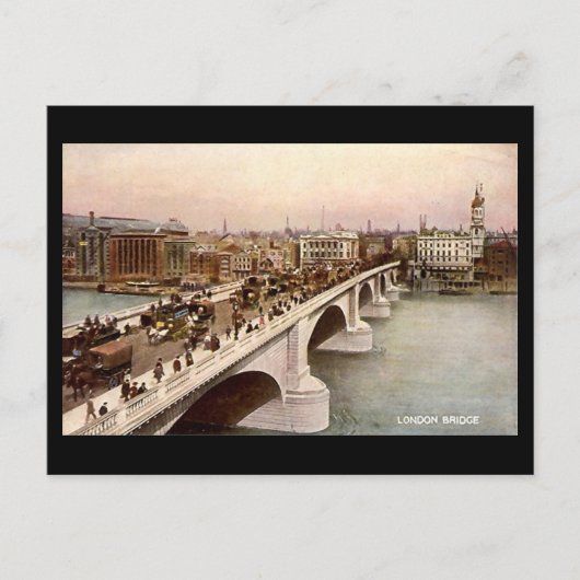 Old London Briefkaart - London Bridge (Voorkant)