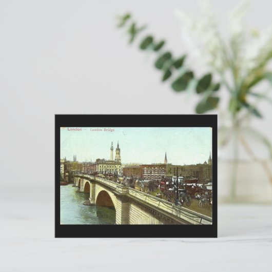 Old London Briefkaart - London Bridge (Staand voorkant)