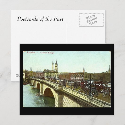 Old London Briefkaart - London Bridge (Voorkant / Achterkant)