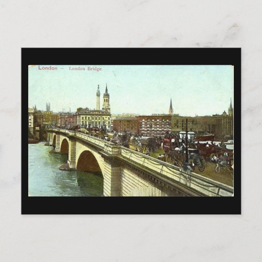 Old London Briefkaart - London Bridge (Voorkant)