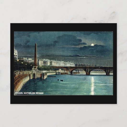 Old London Briefkaart - Waterloo Bridge (Voorkant)