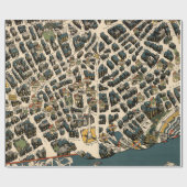 Old London England Map (1915)  UK Capital Cadeaupapier (Vlak)