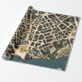 Old London England Map (1915)  UK Capital Cadeaupapier (Uitgerold)