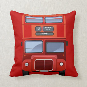 Old London Red Double Decker Bus Pillow Kussen