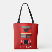 Old London Routemaster Double Decker bus Tote Bag (Achterkant)