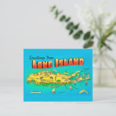 Old Long Island geïllustreerde kaart Briefkaart (Staand voorkant)