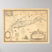 Old Long Island NY Map (1925) Poster (Voorkant)