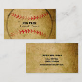  Old Look Baseball Sport Visitekaartje (Voorkant / Achterkant)
