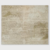 Old Love Letter Wrapping Paper Roll Cadeaupapier (Vlak)