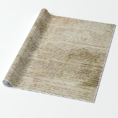 Old Love Letter Wrapping Paper Roll Cadeaupapier (Uitgerold)
