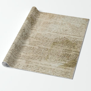 Old Love Letter Wrapping Paper Roll Cadeaupapier