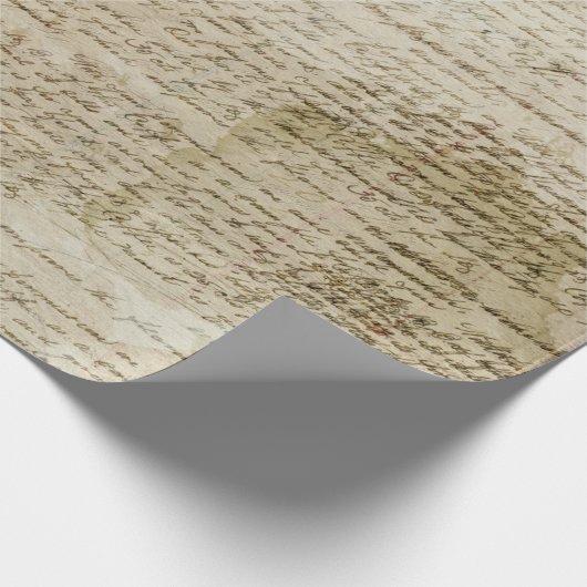 Old Love Letter Wrapping Paper Roll Cadeaupapier (Hoek)