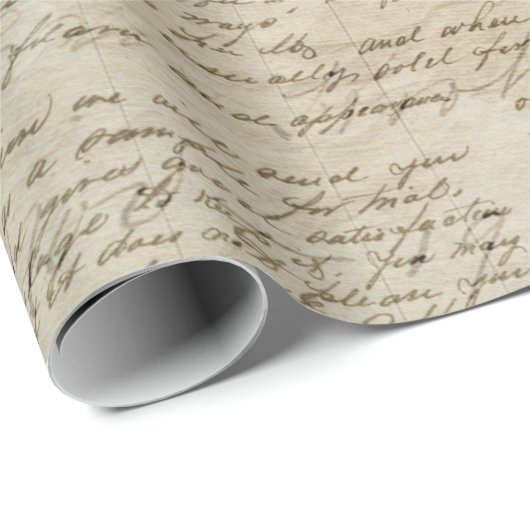 Old Love Letter Wrapping Paper Roll Cadeaupapier (Rol Hoek)