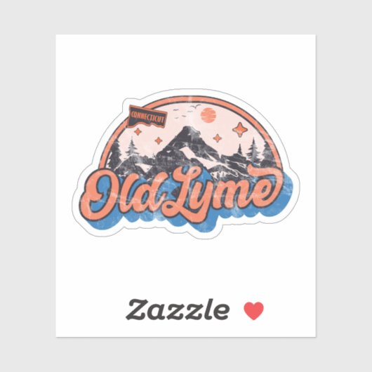 Old Lyme, Connecticut Sticker (Vel)