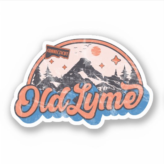 Old Lyme, Connecticut Sticker (Voorkant)