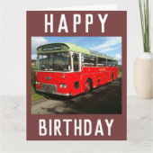 Old MacBraynes Bus op het eiland Bute in Schotland Kaart (Voorkant)