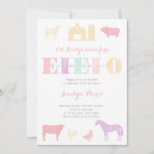 Old MacDonald Birthday Party Invitations, EIO Kaart (Voorkant)