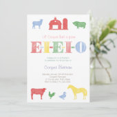 Old MacDonald Birthday, Petting Zoo Party nodigt u Kaart (Staand voorkant)