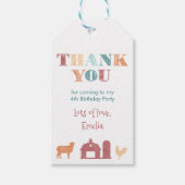 Old MacDonald Boerderij Animal Birthday Party Beda Cadeaulabel (Voorkant)