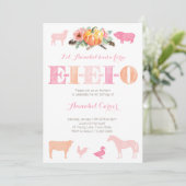 Old MacDonald EIO Boerderij Birthday Party Kaart (Staand voorkant)