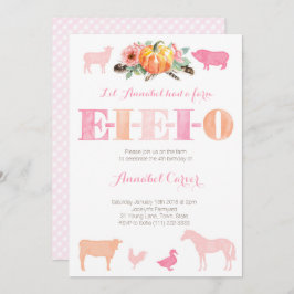 Old MacDonald EIO Boerderij Birthday Party Kaart