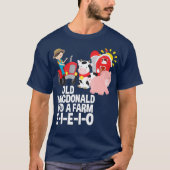 Old MacDonald had een Boerderij EIO Nursery Rhyme T-shirt (Voorkant)